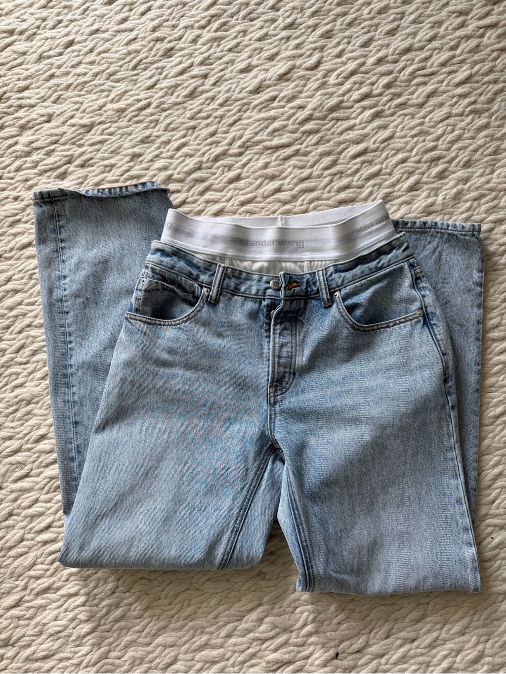 Alexander Wang Light Blue Straight-Leg Jeans